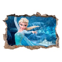 Vinilos 3d agujero pared disney frozen